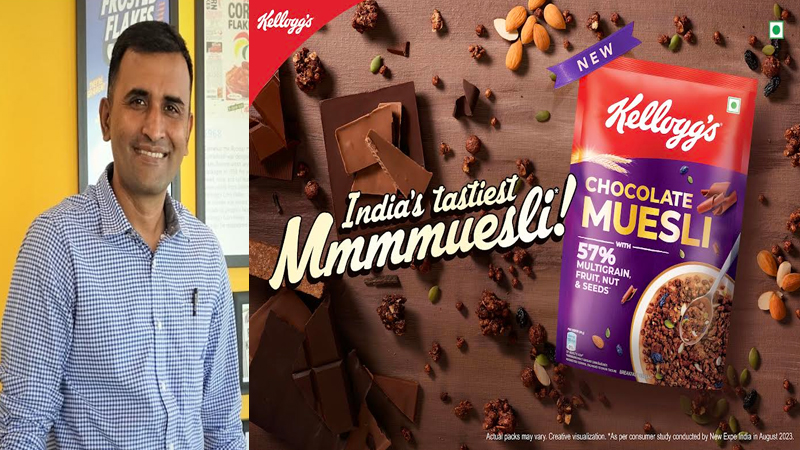 New Kellogg's Chocolate Muesli 57% Multigrain, Fruit, Nut & Seeds 450g